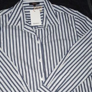Quince Blue and White Classic Button Down Shirt